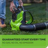 Greenworks 80V (750 CFM / 180 MPH) Brushless Backpack Leaf Blower, Variable Speed for Large Properties, Dislodge Gravel from driveways or Packed Snow from walkways, Includes 4.0Ah Battery and Charger