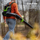 Greenworks 80V 800 CFM Cordless Backpack Blower with Leaf Tarp - 4.0Ah Battery & Rapid Charger, Cruise Control, Turbo Button, 4 - Year Warranty