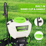 Greenworks 80V Backpack Sprayer 4 Gallon,Battery Powered Backpack Sprayer Kit for Weeding, Spraying, Pest Control, 2Ah Battery and Charger Included, Green, 80V Sprayer Kit (2.0Ah)