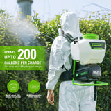 Greenworks 80V Backpack Sprayer 4 Gallon,Battery Powered Backpack Sprayer Kit for Weeding, Spraying, Pest Control, 2Ah Battery and Charger Included, Green, 80V Sprayer Kit (2.0Ah)