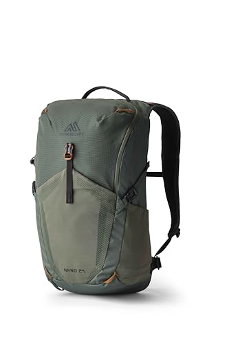 Gregory Nano 24L Unisex Day Hiking/Commuter/Active Travel Backpack, Breathable Backpanel, Hydration Port, One Size Fits All, Terrain Green