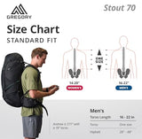 Gregory Stout 70L Unisex Backpacking Pack, Breathable Backpanel, Internal Hydration Sleeve for Water Reservoir (Bladder Not Included), One Size Fits All, Compass Blue