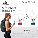 Gregory Swift 22L H2O Women's Day Hiking Backpack, Breathable Foam Backpanel, 2L Water Reservoir Included, One Size Fits All, Tahoe Blue