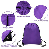 Grneric 10Pcs Drawstring Backpack Bulk Cinch Bag, Drawstring Bags Polyester for Gym Sports Beach Party Trip (Purple)