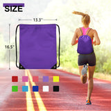 Grneric 10Pcs Drawstring Backpack Bulk Cinch Bag, Drawstring Bags Polyester for Gym Sports Beach Party Trip (Purple)