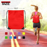 Grneric 10Pcs Drawstring Backpack Bulk Cinch Bag, Drawstring Bags Polyester for Gym Sports Beach Party Trip (Red)
