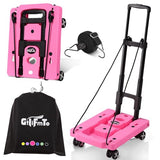 GtIiFmTe Foldable Hand Truck, Lightweight Luggage Cart for Airport Car Seat