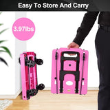 GtIiFmTe Foldable Hand Truck, Lightweight Luggage Cart for Airport Car Seat