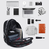 GUANGJUYUAN Rolling Backpack for Adults, 22 Inch Backpack with Wheels for Business, College Student and Travel Commuter, Waterproof Wheeled Backpack (black)