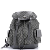 Gucci, Pre-Loved Ophidia Flap Backpack GG Coated Canvas Medium, Gray | Backpacks4Less