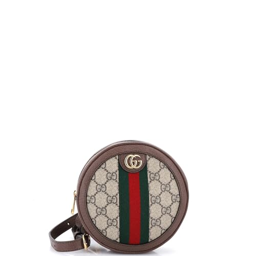 Gucci, Pre-Loved Ophidia Round Backpack GG Coated Canvas Mini, Brown | Backpacks4Less