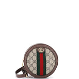 Gucci, Pre-Loved Ophidia Round Backpack GG Coated Canvas Mini, Brown | Backpacks4Less