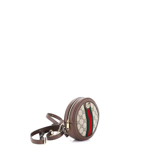 Gucci, Pre-Loved Ophidia Round Backpack GG Coated Canvas Mini, Brown