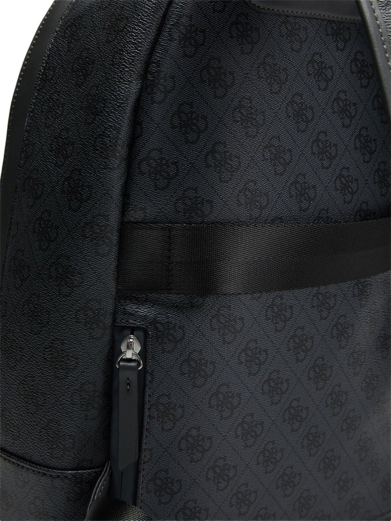 GUESS Milano Quattro G Backpack with Two - Compartment Construction and Silver - Tone Hardware