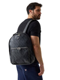 GUESS Milano Quattro G Backpack with Two - Compartment Construction and Silver - Tone Hardware