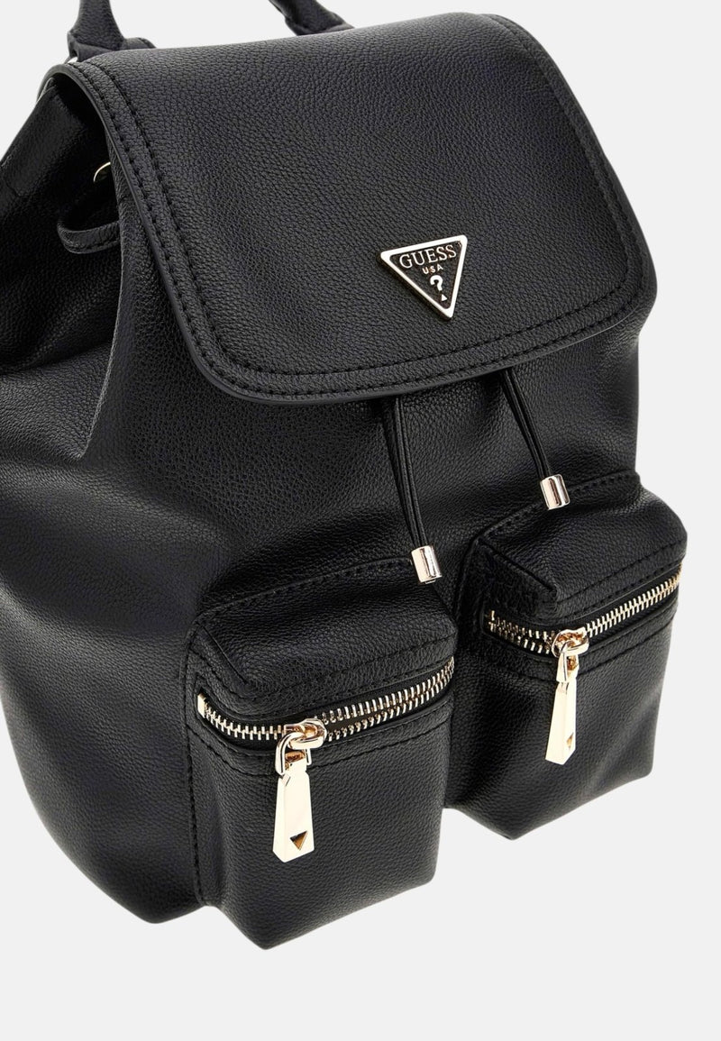 GUESS Women's Manhattan II Flap Backpack Black One Size