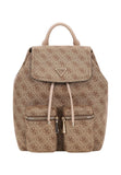 GUESS Women's Manhattan II Flap Backpack Latte Logo One Size