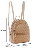 GUESS Womens Manhattan Large Backpack, Latte Logo