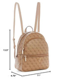 GUESS Womens Manhattan Large Backpack, Latte Logo