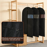 Guirnd Hanging Garment Bag, 45 Inch Black Garment Covers with Zipper, Garment Covers for Storage and Travel, Hanging Clothes Cover Dress Suit Bag for Clothes, Coats, Jackets(2 Packs)
