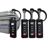 Gun Case Locks 4 Pack Hard Rifle Cases TSA Approved Firearm Travel Case Locks, Hard Pistol Travel Cases Lock Gun Carrying Cases Lock Padlocks Cut-Proof Cases for Rifles Revolvers (Black-4P-2 Upgraded)