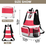 GuoChe Beach Drawstring Bags Camp Bag With Water Bottle Pocket Cinch Back Sack Waterproof Washington D.c. Flag