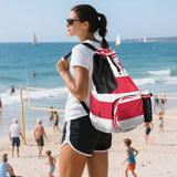 GuoChe Beach Drawstring Bags Camp Bag With Water Bottle Pocket Cinch Back Sack Waterproof Washington D.c. Flag