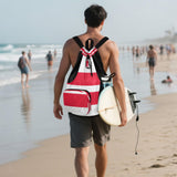 GuoChe Beach Drawstring Bags Camp Bag With Water Bottle Pocket Cinch Back Sack Waterproof Washington D.c. Flag