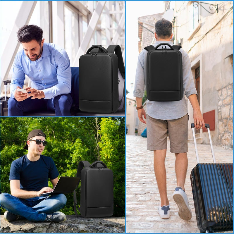 GYakeog Slim Laptop Backpack for Men 15.6 inch Business Computer Backpack with Compartment Waterproof Anti - Theft Aesthetic Compact Bag for Travel Work College