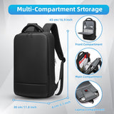 GYakeog Slim Laptop Backpack for Men 15.6 inch Business Computer Backpack with Compartment Waterproof Anti - Theft Aesthetic Compact Bag for Travel Work College