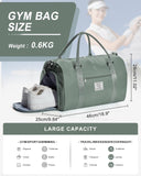 Gym Bag Womens Mens with Shoes Compartment and Wet Pocket Travel Duffel Bag for Women for Plane Sport Gym Tote Bags Swimming Yoga Waterproof Weekend Overnight Carry on Bag Hospital Holdalls