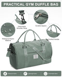 Gym Bag Womens Mens with Shoes Compartment and Wet Pocket Travel Duffel Bag for Women for Plane Sport Gym Tote Bags Swimming Yoga Waterproof Weekend Overnight Carry on Bag Hospital Holdalls
