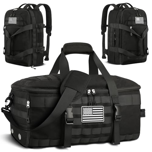 Gym Bags for Men Women, Carry On Luggage 22x14x9 Airline Approved, Tactical Duffle Bag with Shoe Compartment, 3 in 1 Carry on Travel | Backpacks4Less