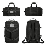 Gym Bags for Men Women, Carry On Luggage 22x14x9 Airline Approved, Tactical Duffle Bag with Shoe Compartment, 3 in 1 Carry on Travel Backpack with Wet Pocket, Weekender Overnight Bag, Black
