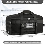 Gym Bags for Men Women, Carry On Luggage 22x14x9 Airline Approved, Tactical Duffle Bag with Shoe Compartment, 3 in 1 Carry on Travel Backpack with Wet Pocket, Weekender Overnight Bag, Black