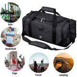 Gym Duffle Bag Backpack Waterproof Sports Duffel Bags Travel Weekender Bag for Men Women Overnight Bag with Shoes Compartment Black - Perfect Fathers Day Gifts for Dad/Men/Husband