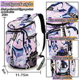 Gym Duffle Bag Backpack with Shoe Compartment,4 ways Travel Backpack for Women and Men,Multi-Functional Weekender bag with Waterproof Layer&Laptop Compartment for Fitness, Travel,Camping(Purple)