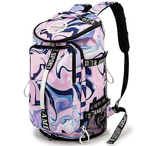 Gym Duffle Bag Backpack with Shoe Compartment,4 ways Travel Backpack for Women and Men,Multi-Functional Weekender bag with Waterproof | Backpacks4Less
