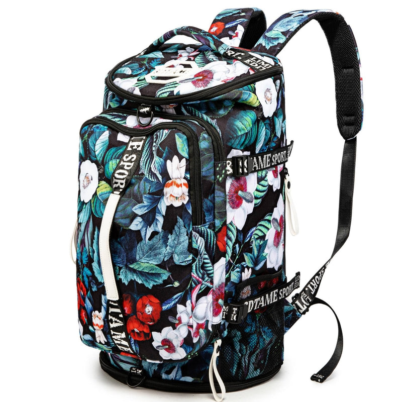 Gym Duffle Bag Backpack with Shoe Compartment,4 ways Travel Backpack for Women and Men,Multi - Functional Weekender bag with Waterproof Layer&Laptop Compartment for Fitness, Travel,Camping(Turquoise)