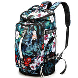 Gym Duffle Bag Backpack with Shoe Compartment,4 ways Travel Backpack for Women and Men,Multi - Functional Weekender bag with Waterproof Layer&Laptop Compartment for Fitness, Travel,Camping(Turquoise)