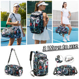 Gym Duffle Bag Backpack with Shoe Compartment,4 ways Travel Backpack for Women and Men,Multi - Functional Weekender bag with Waterproof Layer&Laptop Compartment for Fitness, Travel,Camping(Turquoise)