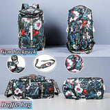 Gym Duffle Bag Backpack with Shoe Compartment,4 ways Travel Backpack for Women and Men,Multi - Functional Weekender bag with Waterproof Layer&Laptop Compartment for Fitness, Travel,Camping(Turquoise)