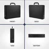 HAESTUS Briefcases for Men, Professional Leather Briefcase with Lock, Hard Shell Business Brief Case, Durable Executive Attache Case for Laptop Documents, Mens Hard Briefcase for Work Office Travel