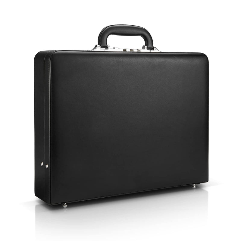 HAESTUS Briefcases for Men, Professional Leather Briefcase with Lock, Hard Shell Business Brief Case, Durable Executive Attache Case for Laptop Documents, Mens Hard Briefcase for Work Office Travel