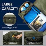 Haimont Large Duffle Backpack Bag for Men Travel, Heavy Duty Duffel Bags with Shoes Compartment for Long Trip, Camping, Water - resistant, 90L, Army Green