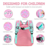Hairao Toddler Backpack for Girls 2 - 4,Preschool Kindergarten Rainbow Backpacks,Small Backpack for Kids,Toddler Bookbag with Chest Strap