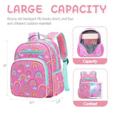 Hairao Toddler Backpack for Girls 2 - 4,Preschool Kindergarten Rainbow Backpacks,Small Backpack for Kids,Toddler Bookbag with Chest Strap