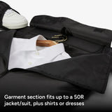 Halfday Convertible 2 - in - 1 Garment Duffel Weekender Bag 45L | Wrinkle - Free Travel, Hanging Suit Compartment, Shoe Pockets, Trolley Sleeve. Durable & Water - Resistant Carry - on, Shadow