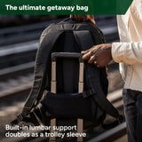 Halfday Roamer All - in - One Travel Backpack | 15” Laptop Compartment, Built - In Shoe/Laundry Pouch, Magnetic Sternum Strap, Padded Shoulder Support | Weekend & Business Trip Carry - on Bag, Olive