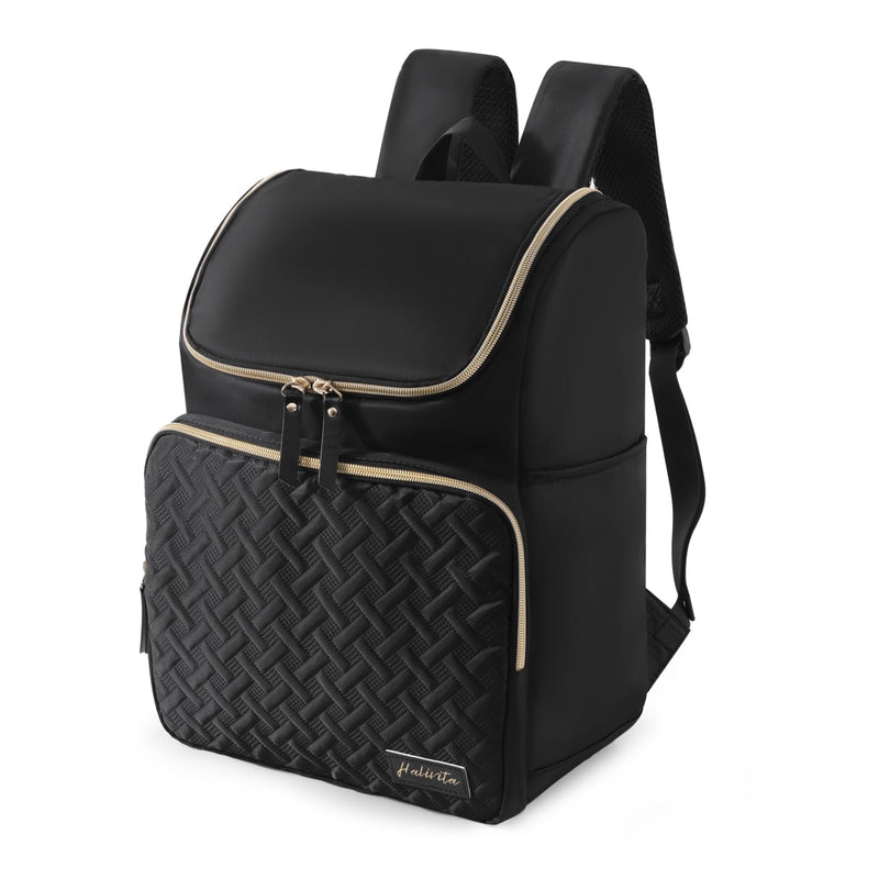 Halivita Cooler Backpack Insulated Leak Proof 33 Cans, Waterproof Hiking Backpack Cooler Soft Cooler Bag Lunch Backpack for Picnic Camping, Black
